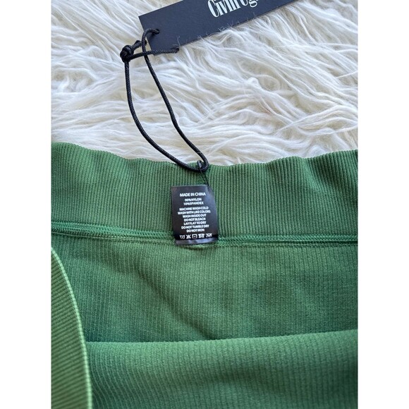 Civil Regime x No Tomorrow Ribbed Shorts Green Size XL - Picture 8 of 8
